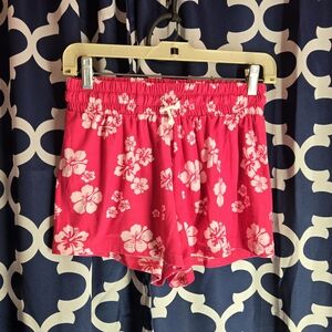 Ardene Pink and White Floral Hawiian Print Shorts Size S/P